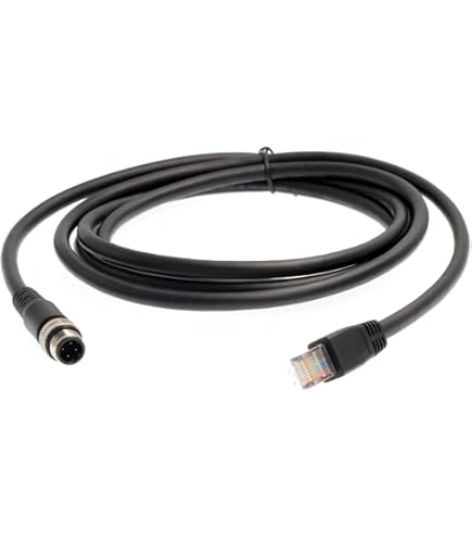 M12 Stecker Auf RJ45 Buchse 1m - Geschirmtes Ethernet Kabel Cat5e Für Industrie & Automation