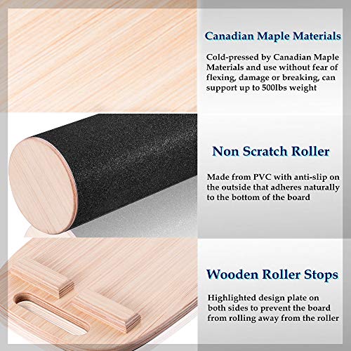 Wooden-Balance-Board-Stability-Core-Trainer-with-Handle-Solid-Wood-Board-with-Anti-Slip-Surface-Board-Exercise-Roller-for-Daily-Exercise-Challenging-Fitness-and-Balancing-Exercise-Fitness-Equipment