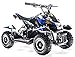 Rosso Motors Kids ATV Kids Quad 4 Wheeler Ride On with 500W 36V Battery Electric Power Lights in Blue Motorcycle for Boys, Disc Brake System for Child Safety