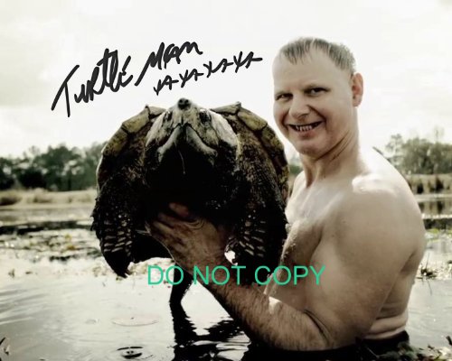 Ernie Brown Jr. Turtleman reprint signed photo #2 Call of the Wildman RP