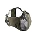 OneTigris 6" Foldable Half Face Airsoft Mesh Mask with Ear Protection, Military Tactical Lower Face Protective Mask (OD Green) primary