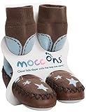 Mocc Ons Cute Moccasin Style Slipper Socks, Cowboy - 18-24 Months
