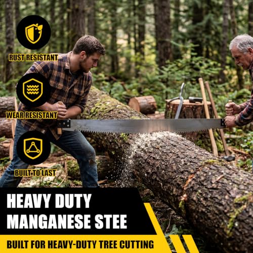 Chumia 2-man Crosscut Saw, 3.6 ft Manual Logging Hand Saw, Heavy Duty photo 9