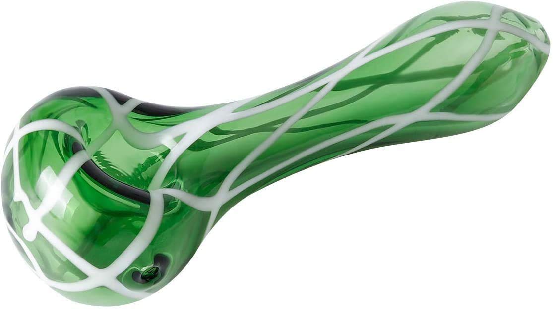 Newest 2021 Handmade Glass Tube Borosilicate Glass Spoon Tube Pipes Tall 4.4 inch (Green B)