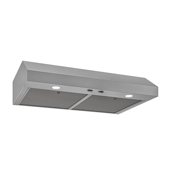 BROAN-NUTONE 30-INCH STAINLESS STEEL UNDER CABINET RANGE HOOD- TRUSTED QUIET POWER WITH 350 CFM, 1.5 SONES FOR EFFECTIVE EVERYDAY KITCHEN VENTILATION