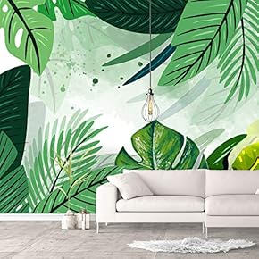 Wall Murals for Bedroom Green Plants Animals Removable Wallpaper Peel and Stick Wall Stickers - 66x96 inches