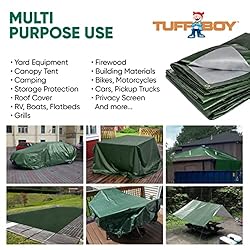 TUFFBOY Tarps Heavy Duty Waterproof 8x10