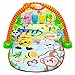 Tapiona Baby Gym Piano - Kick and Play Mat, Activity Mat Infant - Newborn Toys Boy and Girl 0-3 Years for Tummy Time, Lay and Play, Sit and Play - Gift Registry Baby Shower - Mirror, 4 Baby Toys