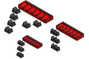 3D Tool Trays MagAttach Socket Extension Organizers (3 Piece Set, Red/Black)