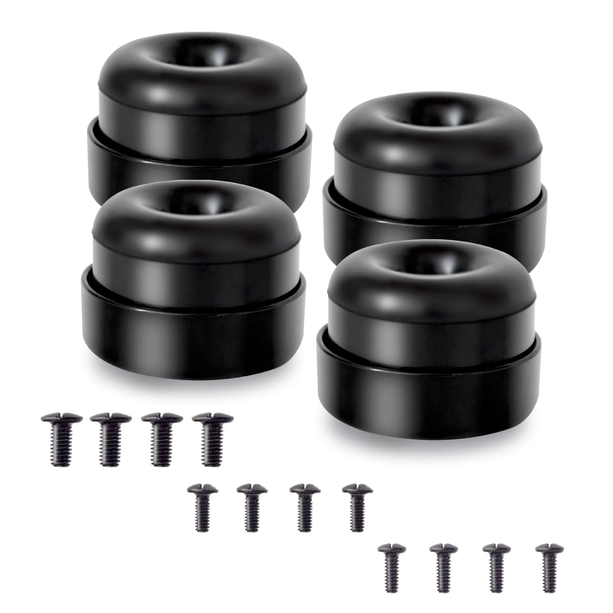 HQPARRTS Almohadillas/sistema de aislamiento de subwoofer, con tornillos de montaje, 4 piezas