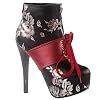 SHOW-STORY-Retro-Black-Red-Two-Tone-Flower-Print-Lace-Up-Zip-Platform-Stiletto-Ankle-Bootie-BootLF80857