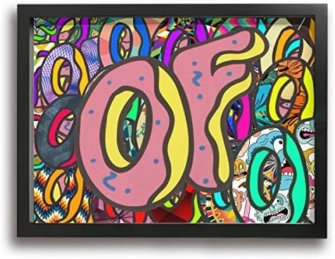HotHZ Odd Future Wall Art Poster Canvas Printed Paintings with Frame Ready to Hang for Living Room Decoration 16x12Inch