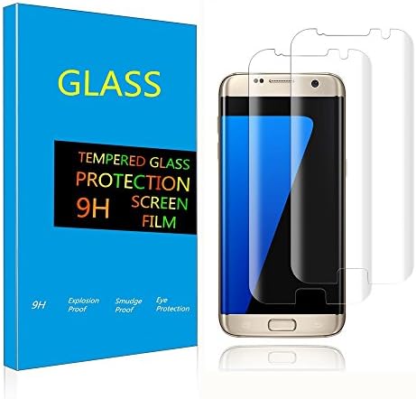Galaxy S7 Edge Screen Protector [2 Pack] [Ultra Clear] [Case Friendly] [Anti-Scratch] HD Clear Film Tempered Glass Screen Protector for Samsung Galaxy S7 Edge