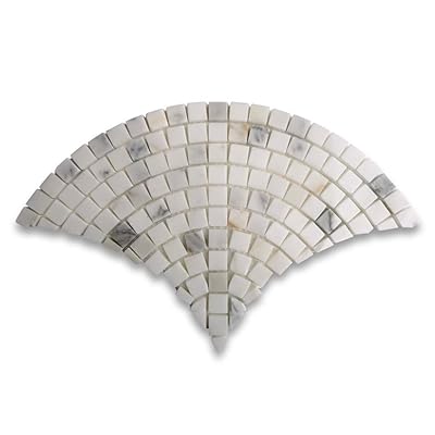 Buy Stone Center Online Calacatta Gold Marble Fish Scale Scallop Fan Pattern Mini Mosaic Tile Honed For Kitchen Backsplash Bathroom Flooring Shower Surround Dining Room Entryway Corrido Spa 1 Sheet Online In