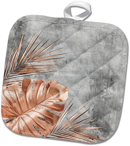 3dRose PHL_275197_1 Pot Holders, 8 x 8, White