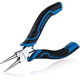 SPEEDWOX 5-Inch Round Nose Pliers for Jewelry Making Mini Wire Looping Pliers Ultra-Precision Round Nose Winding with Tapering and Non-Serrated Jaws for Wire Wrapping, Jump Rings Making, DIY Craft