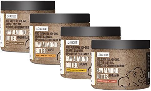Paleo Almond Butter Variety Pack, 100% Gluten Free and Paleo Certified, 6g of Protein Per Serving (4 Count)
