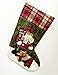 YAMUDA 2 Pcs Set Xmas 3D Lively Christmas Stockings 17.8 Inches Long Santa Claus Snowman Design Christmas Stocking Set of 2 (Extra Large B)