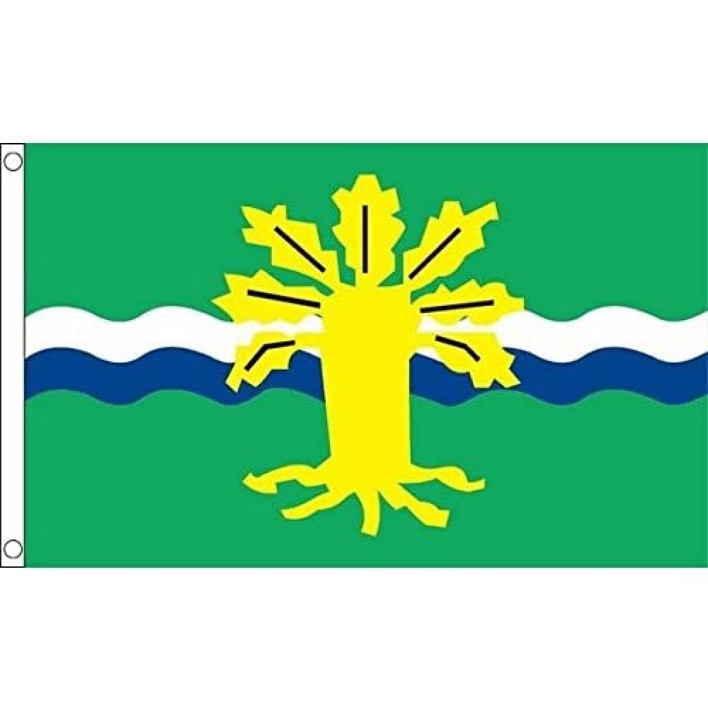 AZ FLAG - Nottinghamshire Old County Flag - 3x5 Ft - 100D Polyester County Of Notts. - England Banner with Two Metal Grommets - Fade Resistant - Vivid Colors - 3' x 5' Feet - 150x90 Cm