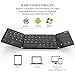 Foldable Bluetooth Keyboard, Jelly Comb B003B Dual Mode USB Wired & Bluetooth Keyboard with Touchpad Rechargeable for Windows Android Tablet Smartphone Surface and More-Updated (Black)