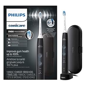 Philips Sonicare ProtectiveClean 5100 Gum Health, Rechargeable Electric Power Toothbrush, Black, HX6850/60
