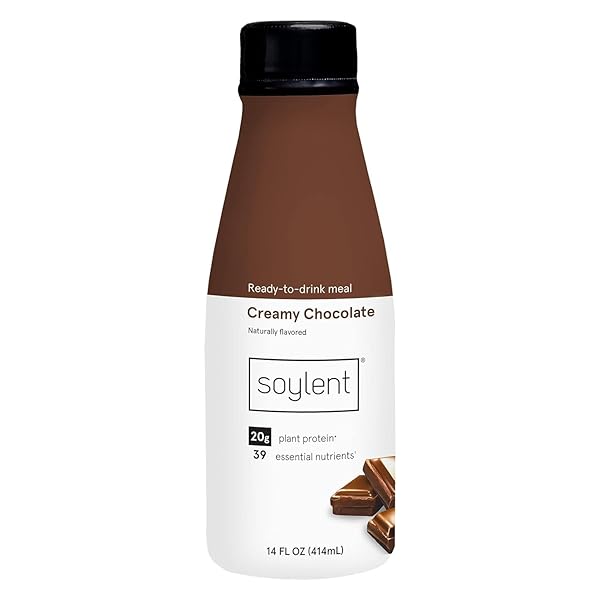 SOYLENT COMPLETE MEAL REPLACEMENT SHAKE, CREAMY CHOCOLATE, 20G...