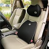 Powerlead High Density Space Cotton Memory Car seat Support Cushion/Black