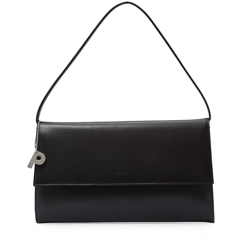 Picard Auguri Women's Evening Bag Made of Cowhide Leather, Small, with Magnetic Closure, Evening Bag, Everyday Use, Black, Standard Size, Western