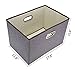 Storage bins,Wecye Large Foldable Storage Containers with Removable Lid and Handles,Storage box Storage cubes Organizer,Set of 2 (Grey)