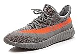 Men Women Non Slip Sneakers Unisex Couple Lightweight Athletic Shoes for Gym Orange Grey 43