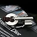 Maycom Creative Fashion Leather Couple Keychain Key Chain Ring Keyring Key Fob Key & Lock 83513 (Silver)