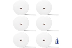 6 Jelly Roll Batting Strips, 2.24 Inch Polyester Cotton Blend Fleece Batting On A Roll Total 30 Meters, White Quilt Batting R