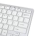 GMYLE Compact Wired USB Mini Keyboard for PC (Metallic Silver and White)