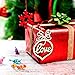 SATINIOR 18 Pieces Christmas Wooden Ornaments Tree Hanging Tags Wooden Hollow Letter Decorations