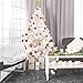 La fete 6 FT PVC Unlit Holiday Christmas Tree w/650 Branch Heads, Unlit White Pine Xmas Tree with Flodable Metal Stand for Indoor Decoration(White, 6 FT)