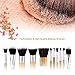 Xubox Makeup Brush Set, 11 Pieces Makeup Brushes Set Professional Bamboo Handle Premium Synthetic Kabuki Foundation Blending Blush Concealer Eye Face Liquid Powder Cream Cosmetics Brushes Kit with Bag