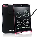 HOMESTEC 8.5 Inch LCD Writing Tablet with Sleeve Touch Pad Office Memo Board Magnetic Fridge Message Whiteboard (Pink+case)