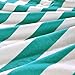Exclusivo Mezcla 100% Cotton Cabana Striped Beach Towel Pool Towel,Caribbean Blue and White (30