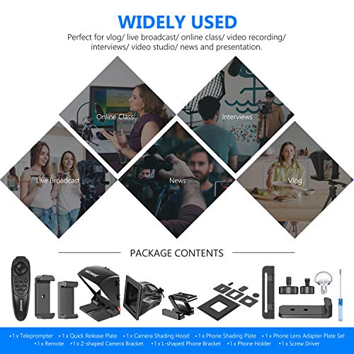 Neewer X1 Mini Teleprompter, 8" Portable Teleprompter for iPad Tablet