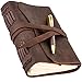 Leather Journal for Mens Womens - Leather Bound Journal - Genuine Brown Leather Travel Journal - Personalized Sketchbook - Refillable Soft Diary - Real Handmade Vintage Writing Notebook - Journal Set