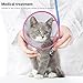 PETBABA Cat Cone Collar, to Stop Licking, Recovery Elizabethan After Surgery, Clear Soft Neck E-Collar, Not Block Vision, for Kitten Puppy Dog Pet in Surgery Remedy - S in Rose