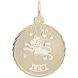 10k Yellow Gold Leo Charm, Charms for Bracelets and