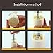 Mooncake Mold With 6 Stamps - Mid Autumn Festival Moon Cake Mold DIY Decoration Cookie Press 50g White (1 Mold 6 Stamps)