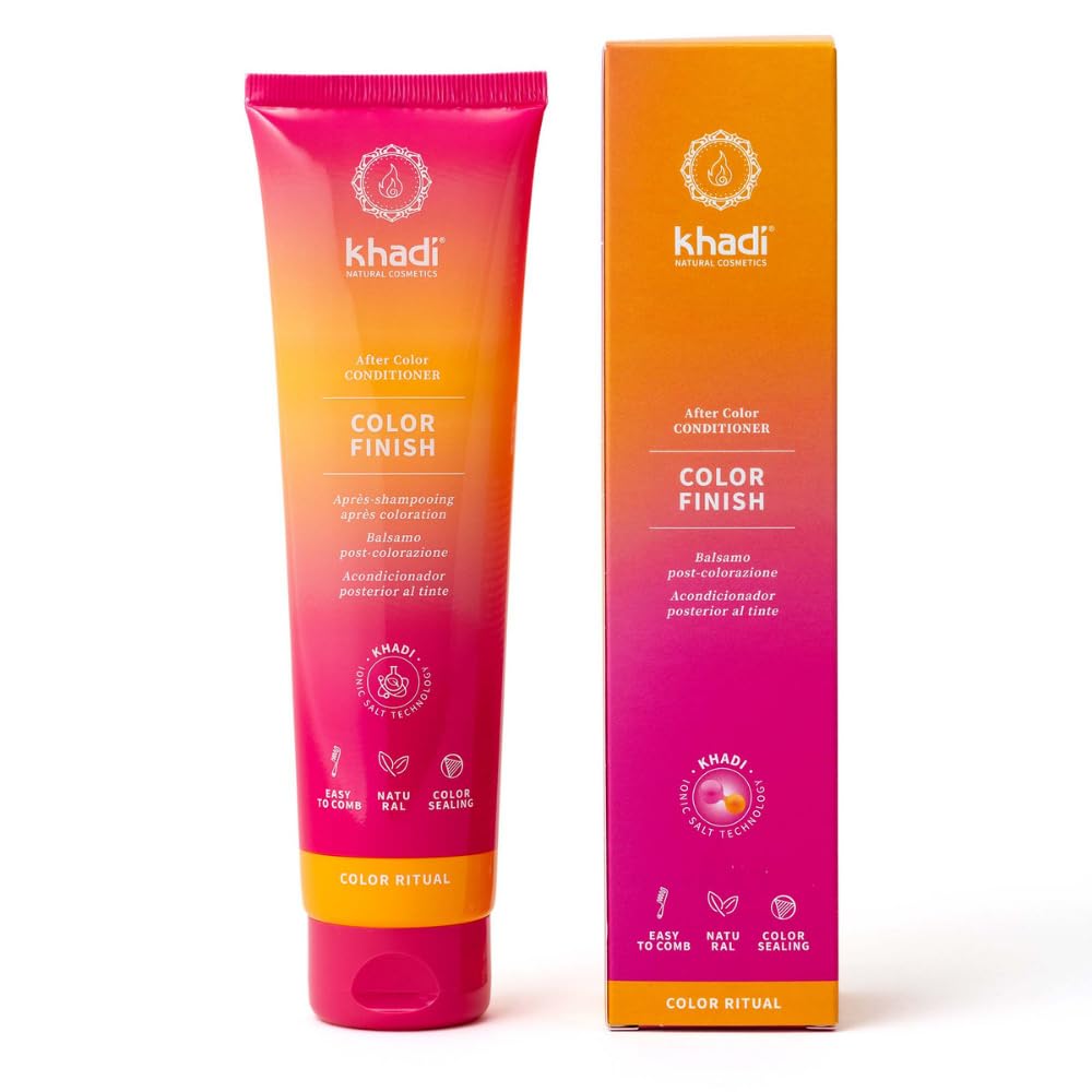 khadi COLOUR FINISH After Colour Conditioner - Fast colour fixation, immediate combability and brilliant shine - 100% natural & vegan - 150g