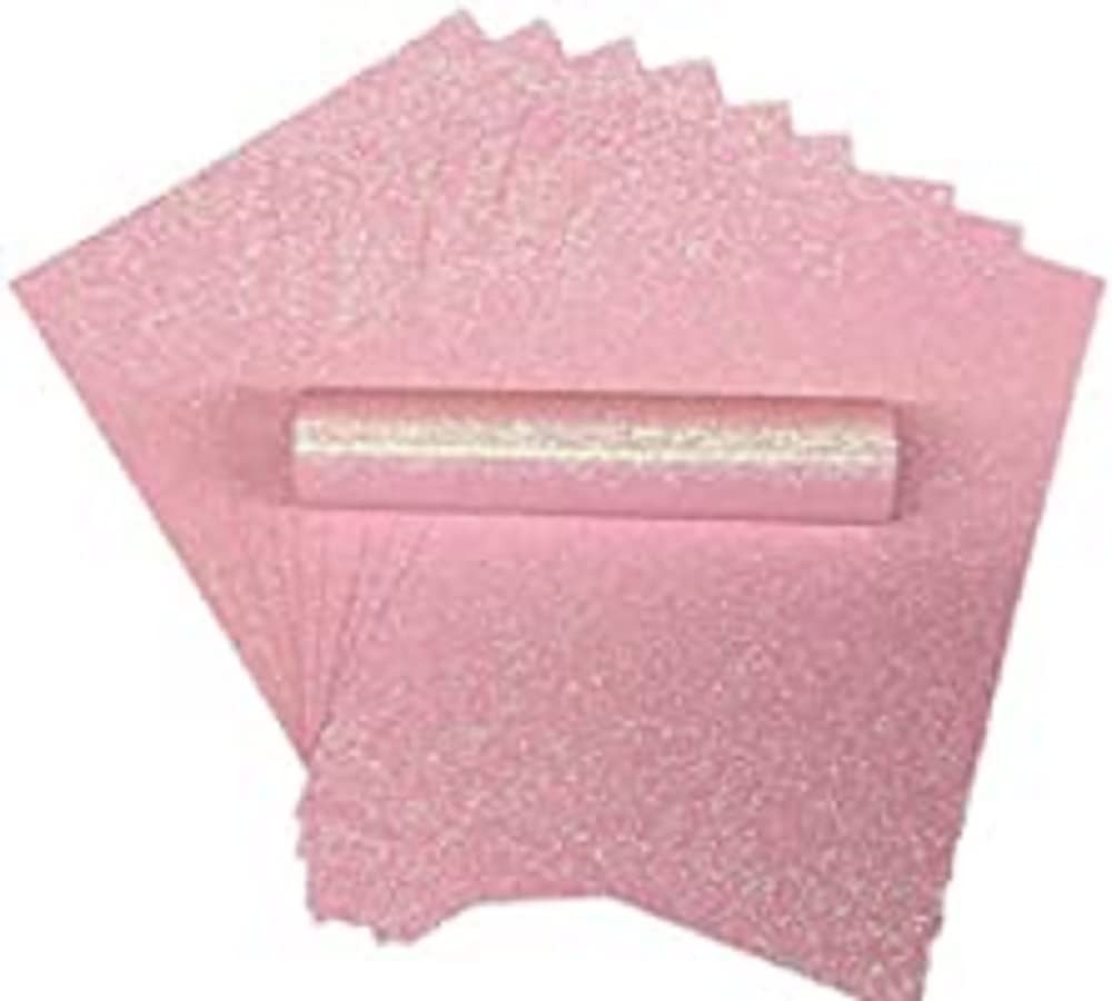 A4 Glitter Card Sparkly Soft Touch Non Shed 250gsm Pack of 10 Sheets (Iridescent Pink)