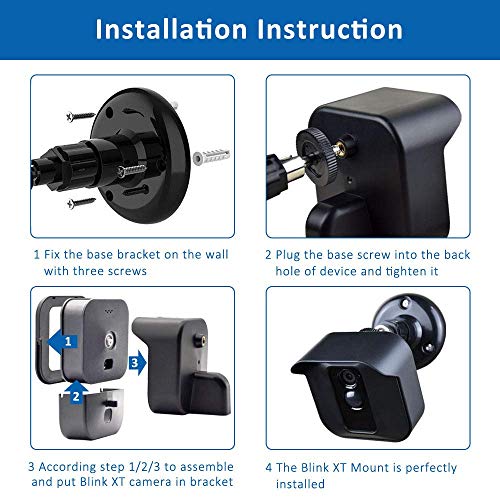 Blink XT2 Camera Mounts for Blink XT/Blink XT2 Home Security Camera, Blink XT2 Accessories with 2 Pack Blink Mount bracket for Blink Camera and 1PC Blink Sync Module Wall Outlet Mount, Easy to Use - Thumbnail 3
