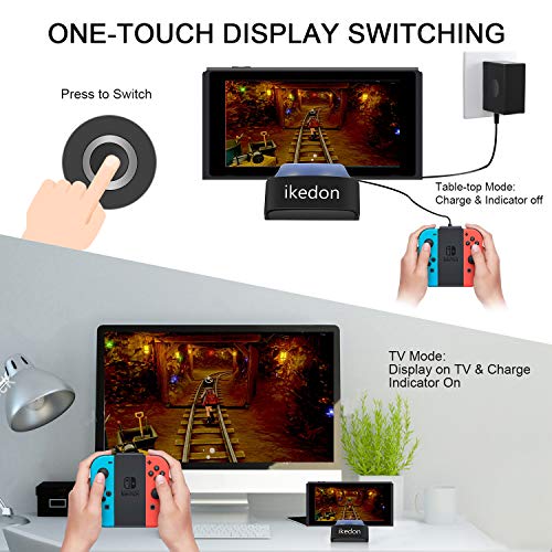 Docking Station for Nintendo Switch, Switch Dock, ikedon Portable TV Docking Station Replacement for Nintendo Switch with 4K HDMI and USB 3.0 Port