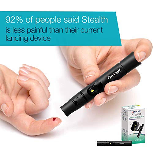 Stealth Adjustable Lancing Device for Blood Glucose Testing by On Call, 11 Depth Settings to Minimize Pain, Pen for Diabetes Monitoring - Thumbnail 2