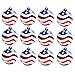 12PCS Stars & Stripes Christmas Ball Ornaments 80mm Patriotic Theme Hanging Ball Ornaments Fourth of July Independence Day/Veterans Day Party Decor Holiday Wedding Tree Decorations