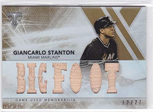 2015 TRIPLE THREADS GIANCARLO STANTON GAME USED BAT /27
